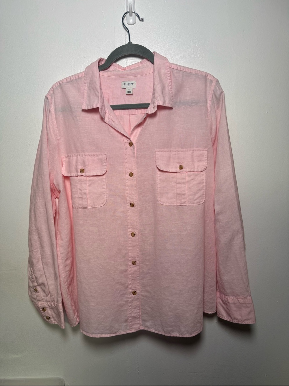J. Crew Factory Pink Button Down Shirt